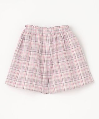 ANY KIDS チェック柄 ショート パンツ ブラウン系チェック