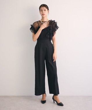 Green Parks ・Ｒａｉｌｍｅ　チュールフリルオールインワン Black