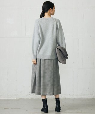 自由区 S 【カタログ掲載】ウールカシミヤブレンドスパンコールラグランスリーブ ニット グレー