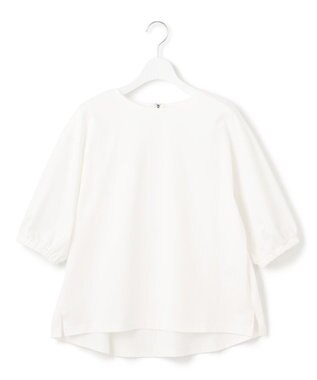 J.PRESS YORK STREET 【WOMEN】ツイストスリーブジャージ プルオーバー ホワイト系