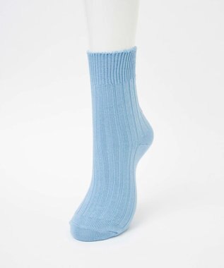 WEGO バックデザインクルーソックス サックス