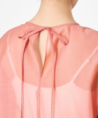 NAVE 【Nave・洗える/シアー素材】シアーリンクル ノースリーブブラウス ピンク系