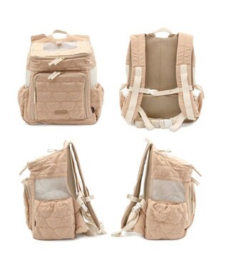 PET PARADISE ペットパラダイス くまちゃん キルティング ハグ＆リュック 小型犬 ベージュ