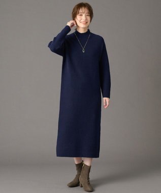 ANY フラッフィーニットワンピース ネイビー