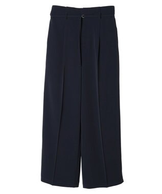 Green Parks きれいシルエットパンツ（ベルト付きとろみワイド） Dark Navy