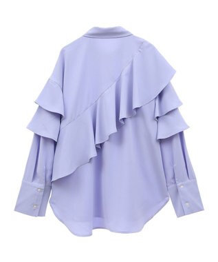 earth music&ecology アシメラッフルシャツ Sax