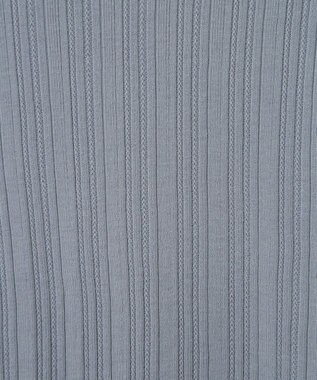 earth music&ecology ランダムチェーンリブハイネックプルオーバー Sax