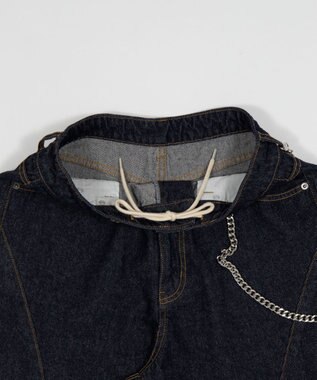 WEGO 【SMLサイズ展開】チェーン付きバルーンショーツ デニムインディゴ
