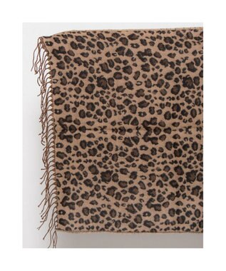 UNBILLION カシュネ cache nez / ヒョウ柄ジャカードストール ブラウン