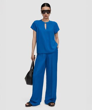 JOSEPH クレープ　ブラウス　DONNA Siam Blue