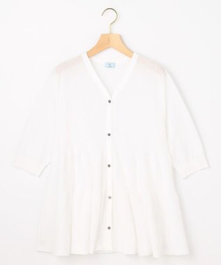 組曲 L 【先行予約】シアーニット　ティアードカーディガン オフ系