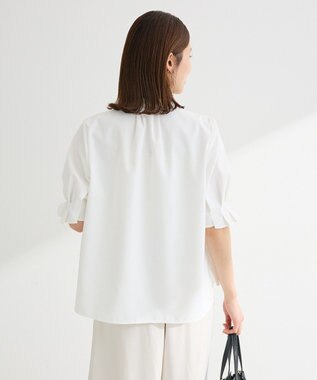 Green Parks タックショートスリーブブラウス Off White
