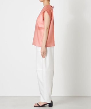 NAVE 【Nave・洗える/シアー素材】シアーリンクル ノースリーブブラウス ピンク系