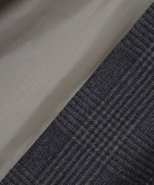 GOTAIRIKU アンゴラビーバー ステンカラーコート ライトグレー系4(格子)