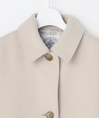 J.PRESS LADIES ショートビーバー ショート丈 ステンカラー コート ベージュ系
