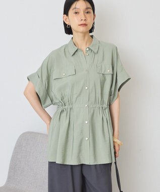 AMERICAN HOLIC メタルボタンウエストドロストシャツ