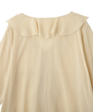 YECCA VECCA ラッフルリボンシアーブラウス Yellow