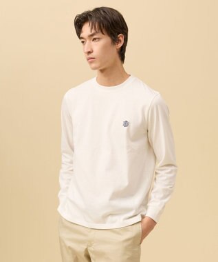 J.PRESS MEN オーバルワンポイント　ロングスリーブ Ｔシャツ
