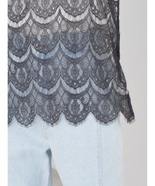 earth music&ecology ＳＥＴ２点レースキャミソール＋ＴＥＥ Black