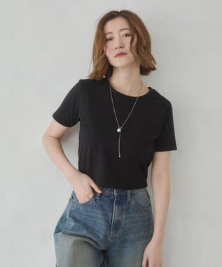 WEGO 【7色/SMLサイズ展開】コンパクトフィットT ブラック
