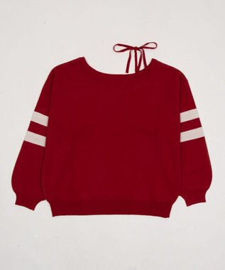 WEGO 2WAYグラフィックワンショルニット レッド