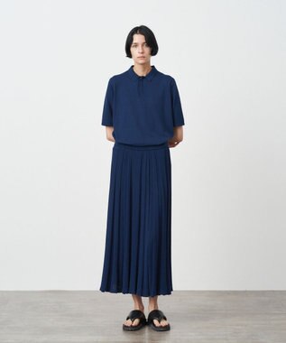 ATON RECYCLED FRESCA COTTON | ポロシャツ NAVY