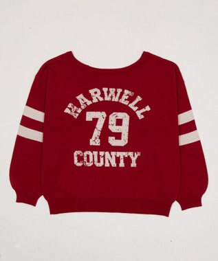 WEGO 2WAYグラフィックワンショルニット レッド