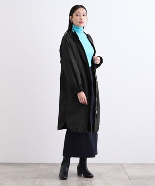 MOONBAT 【撥水】LIGNAGGIO ウエストギャザーフードコート ブラック