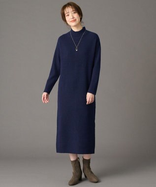 ANY フラッフィーニットワンピース ネイビー