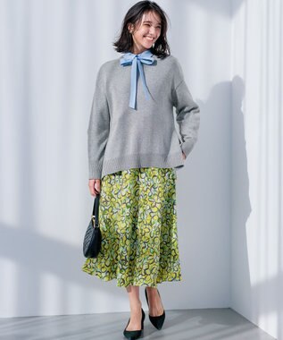 組曲 パフィシャーティング ブラウス サックスブルー系