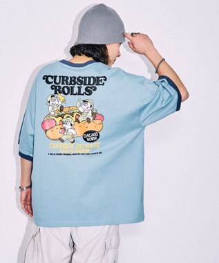 WEGO ボーイズグラフィックリンガーBIGT（S） ブルー