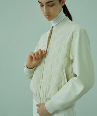 BEIGE， PEONY / スタジアムジャンパー Ecru x Ecru