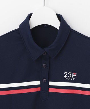23区GOLF 【WOMEN】【吸水速乾/UVケア】エイトロックカノコ 半そで ポロシャツ ネイビー系