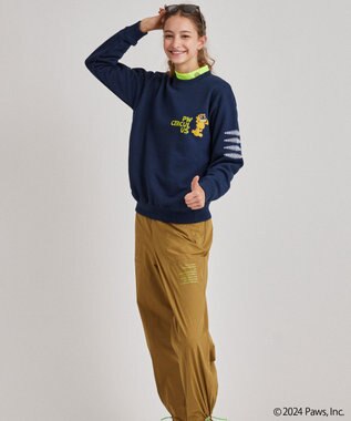 PW CIRCULUS 【WOMEN】Garfield クルーネックスエット ネイビー系
