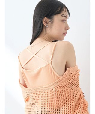 earth music&ecology キラキララインストーンキャミ Orange