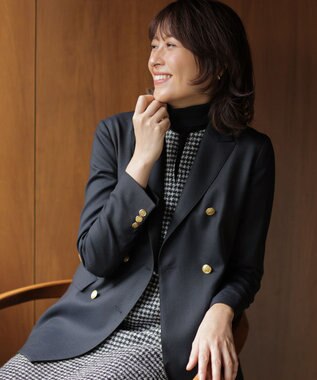 J.PRESS LADIES S ウールシルク ハウンドトゥース ジャンパースカート モノトーン系