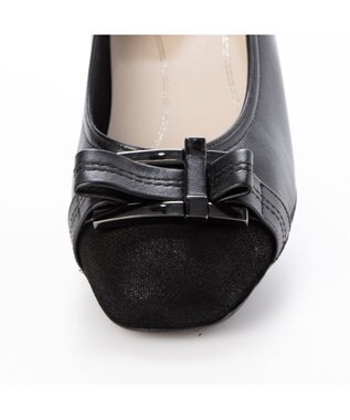 Riz raffinee 【3E】バックルリボンモチーフパンプス ブラック