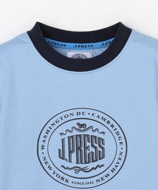 J.PRESS KIDS 【100-130cm】ビックロゴリンガー 半袖Ｔシャツ サックスブルー