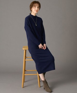 ANY フラッフィーニットワンピース ネイビー