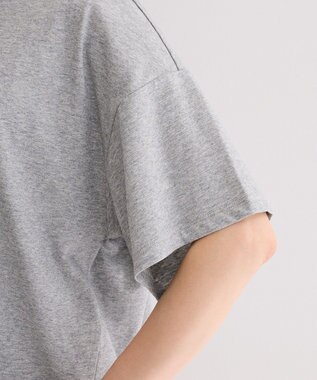 Green Parks 裾ラウンド機能ロゴTシャツ Gray Mixture