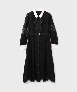 GRACE CONTINENTAL コードレースシャツドレス ブラック