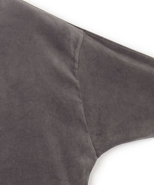 ICB L 【洗える】フロッキーベロア　プルオーバー チャコール系