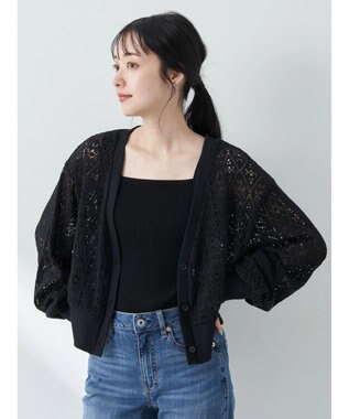 earth music&ecology ラッセルレースカーディガン