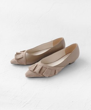 TOCCA 【大人百花掲載】【低反発クッション】FRILL PUMPS パンプス ベージュ系