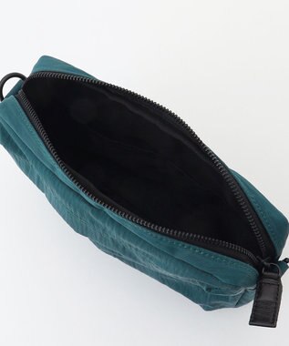 YUSHI RiVER - SHOULDER POUCH ショルダーポーチ  シワ加工 ブルーグリーン