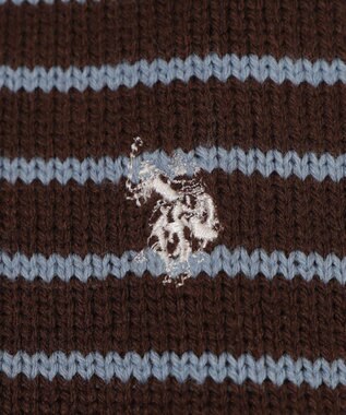 WEGO 【新色追加】別注USPOLOWZIPニットPK ブラウンボーダー