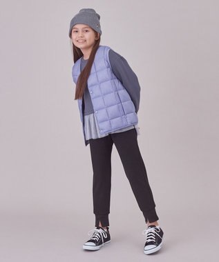 UNFILO 【120-150cm】TAION Vネック ダウンベスト(UNISEX) ラベンダー