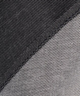 uncrave 【手洗い可】シャンブレー ラッフル ブラウス（uncrave WHITE） インディゴ