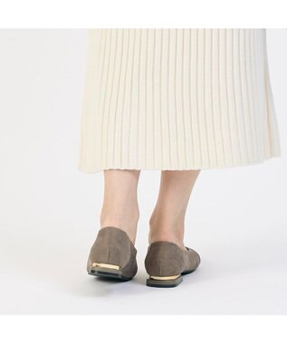 MODE ET JACOMO <noyau>ポインテッドトゥコンビデザインパンプス ダークグレー