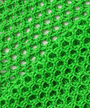 BEIGE， 【洗える】ALOE / コットンメッシュ半袖クルーネックニット Green